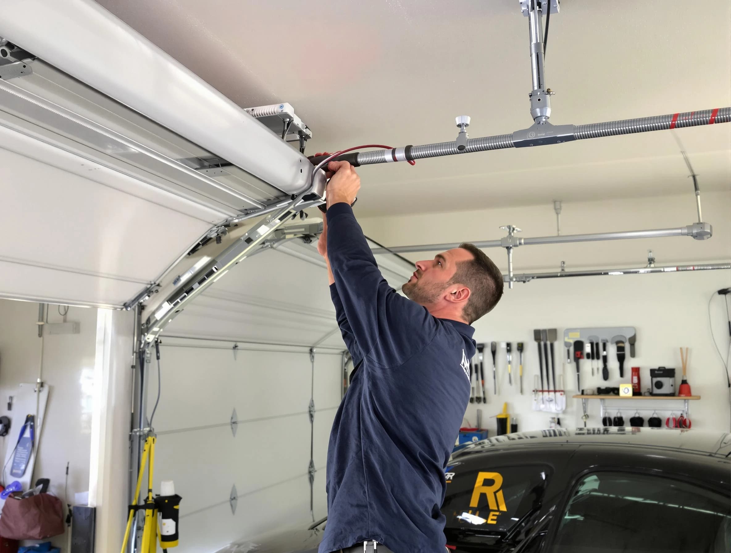 Albuquerque Garage Door Repair technician performing garage door cable repair in Albuquerque