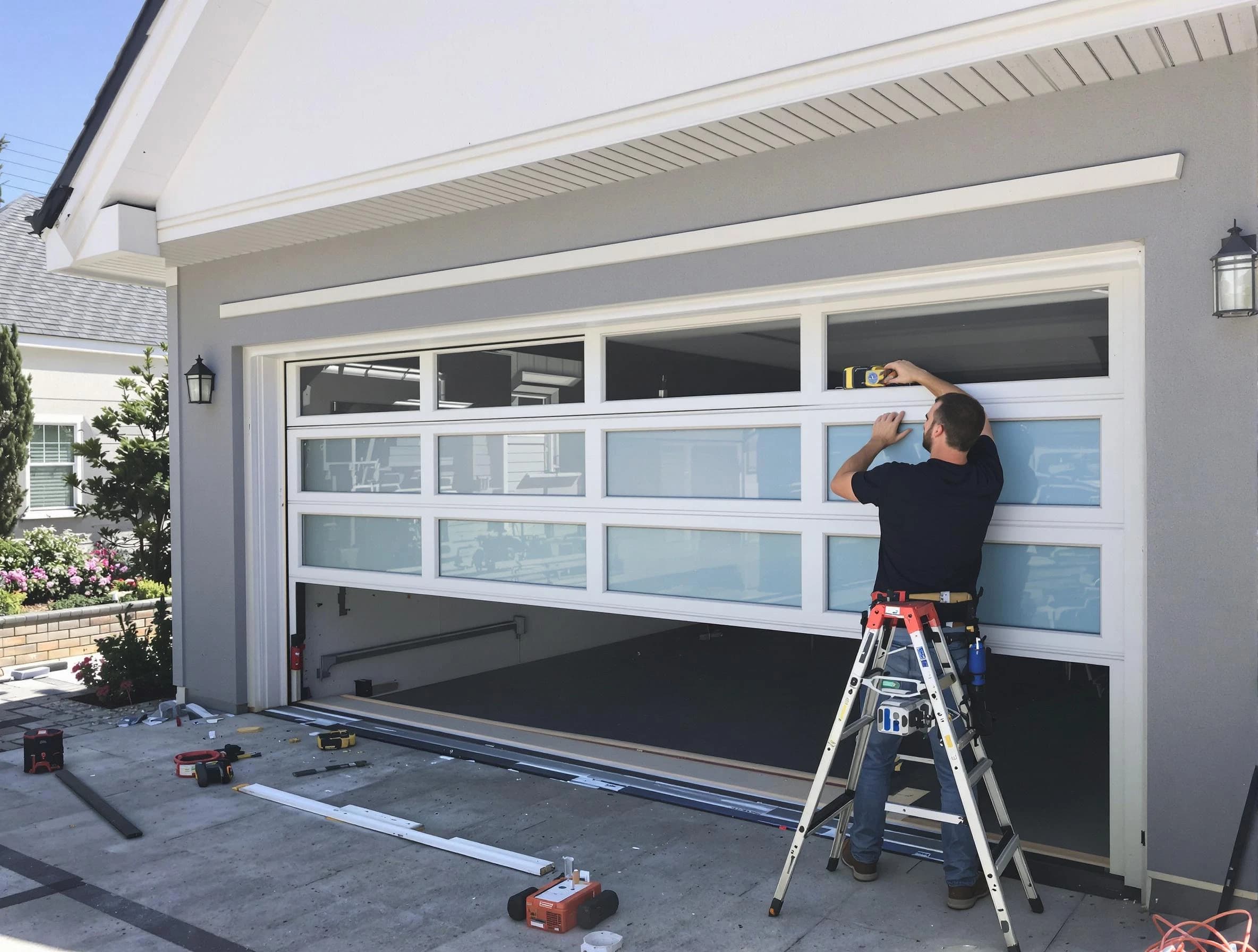 Albuquerque Garage Door Repair team performing garage door replacement in Albuquerque