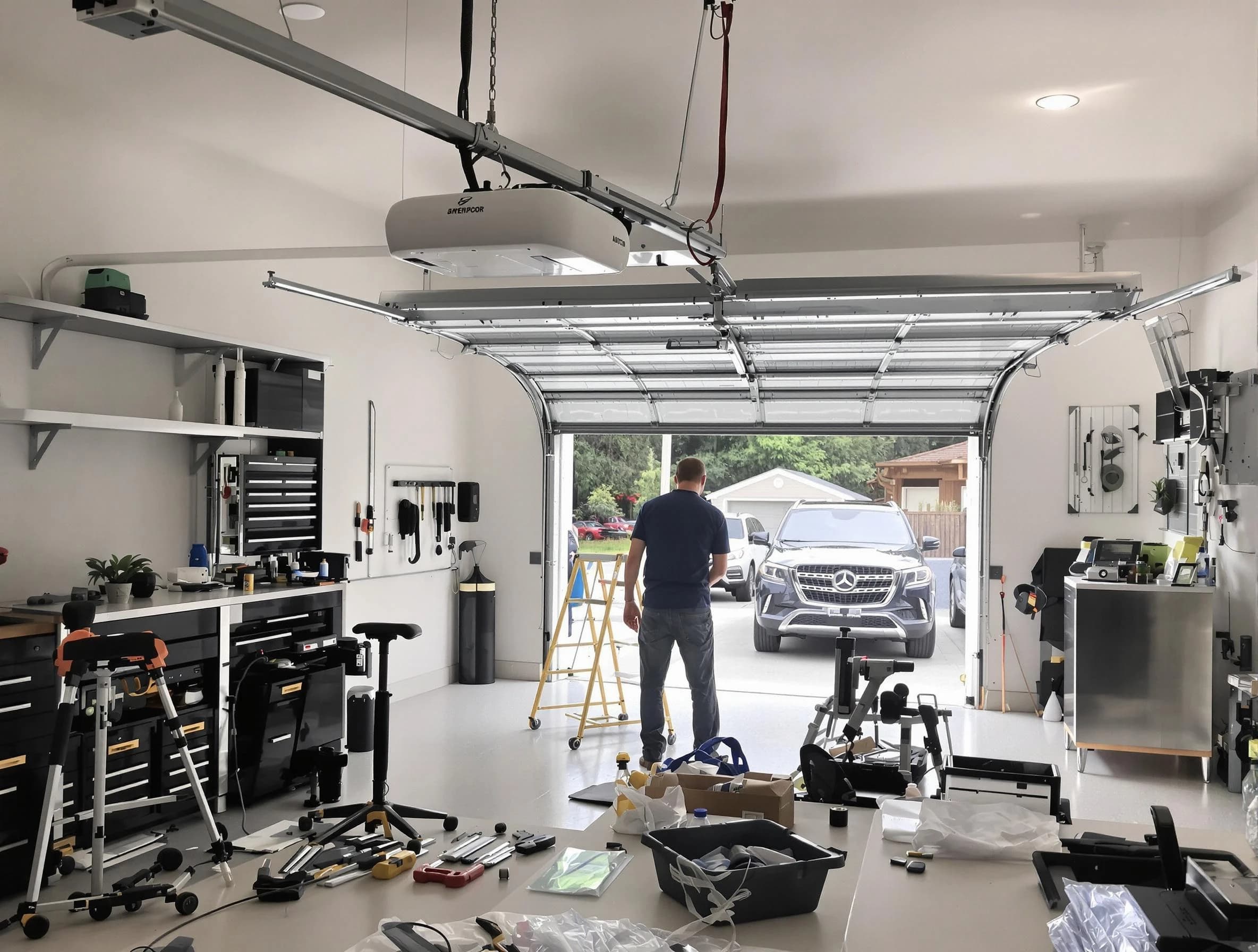 Garage door opener installation by Albuquerque Garage Door Repair in Albuquerque