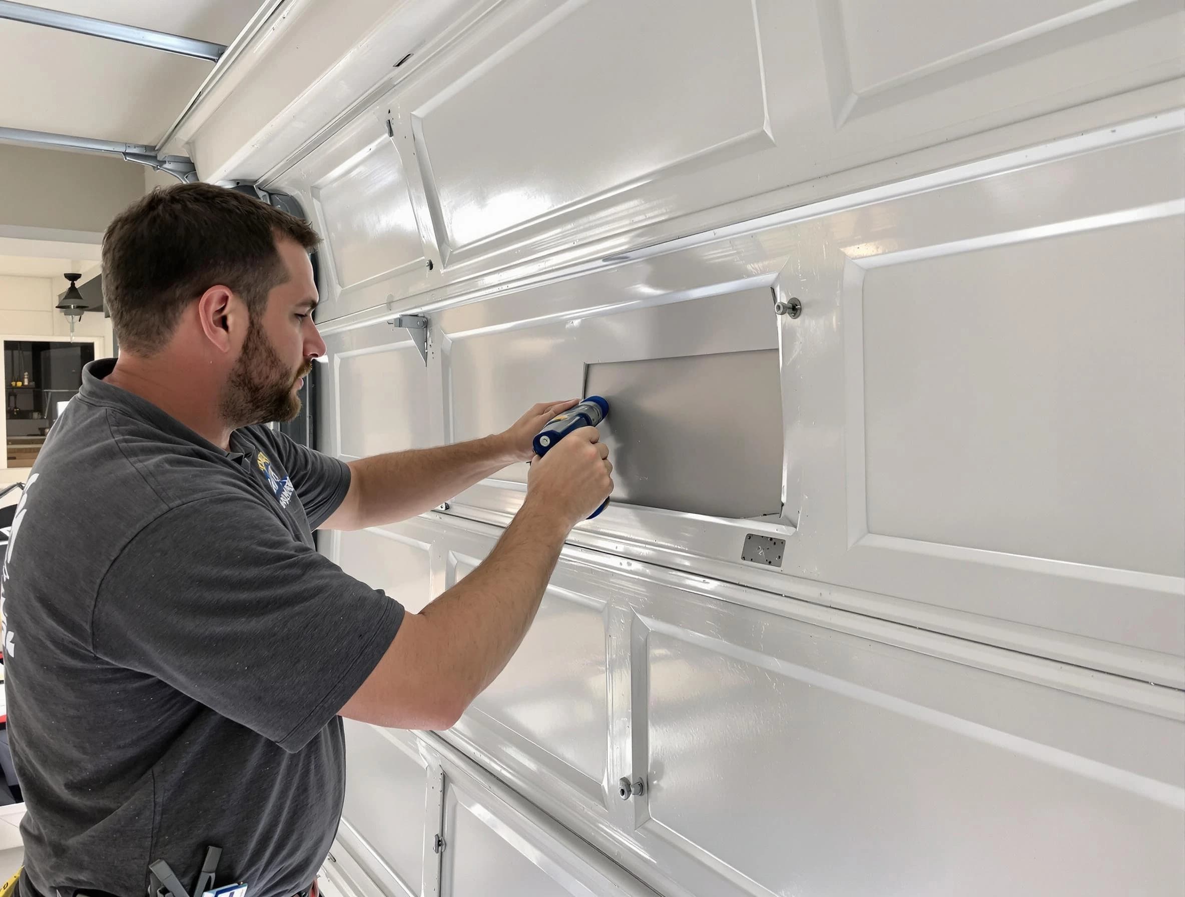 Garage door panel repair by Albuquerque Garage Door Repair in Albuquerque