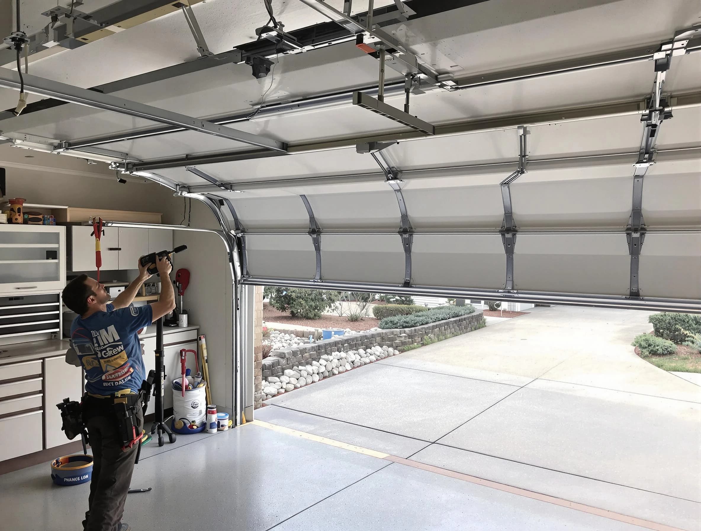 Garage door track repair service by Albuquerque Garage Door Repair in Albuquerque