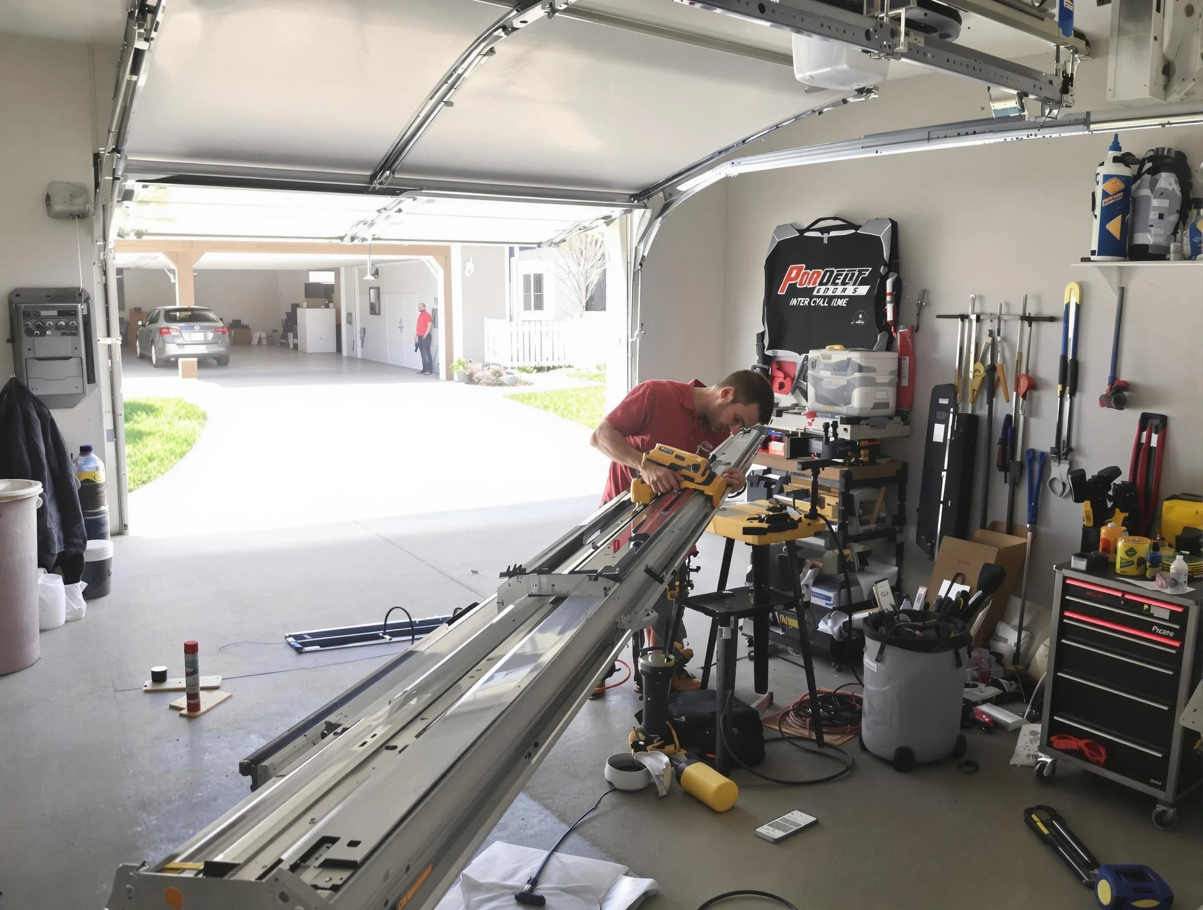 Albuquerque Garage Door Repair expert performing track repair in Albuquerque