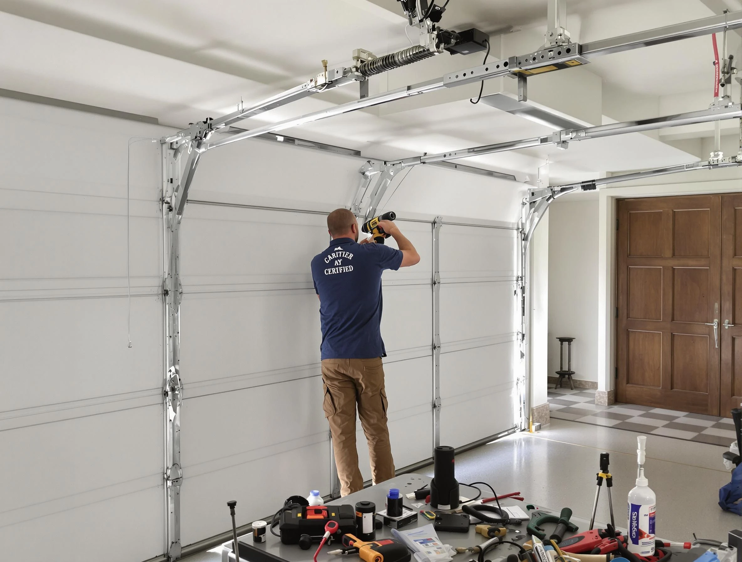 Albuquerque Garage Door Repair certified technician performing precision garage door repair in Albuquerque