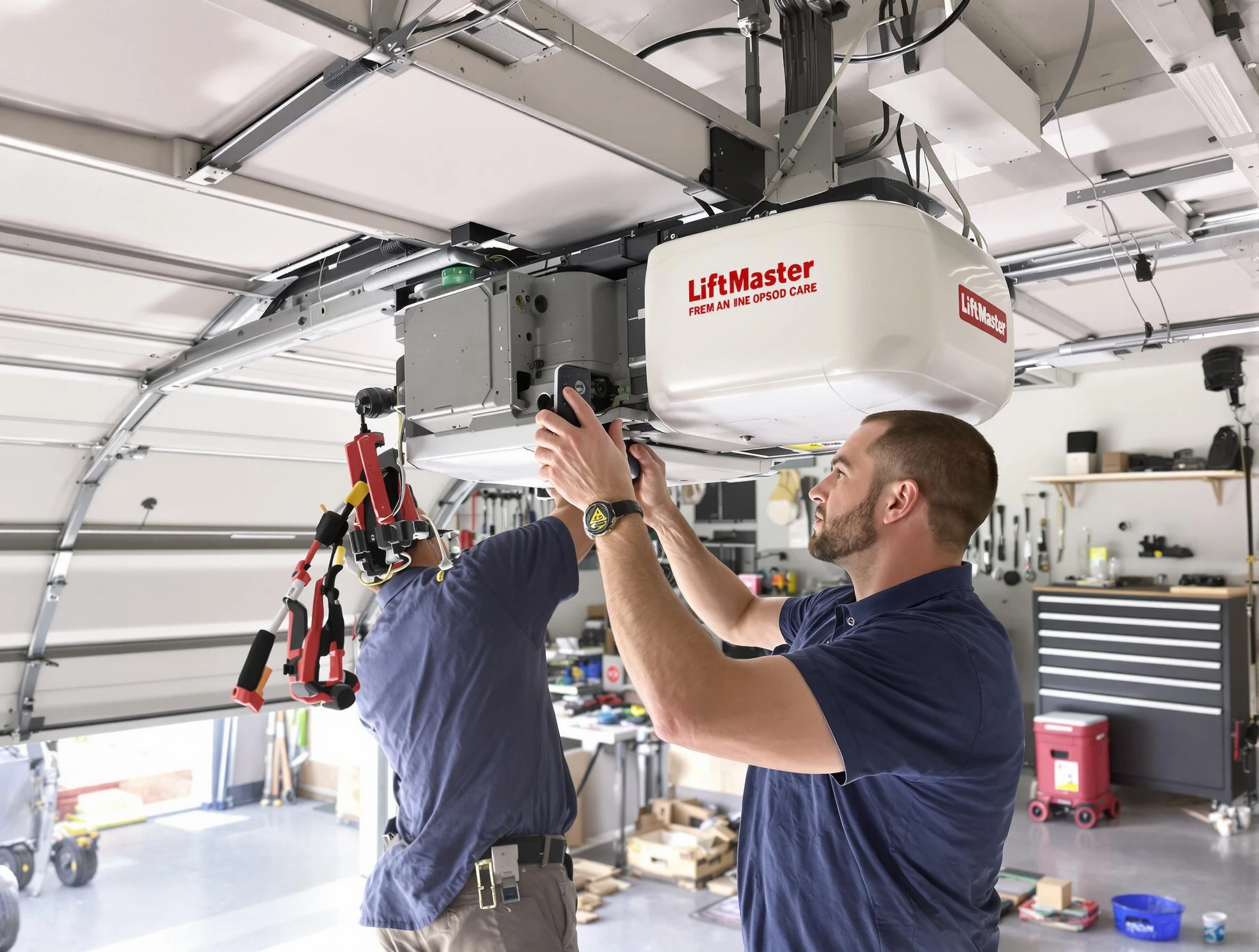 Albuquerque Garage Door Repair technician performing advanced diagnostics on garage opener in Albuquerque