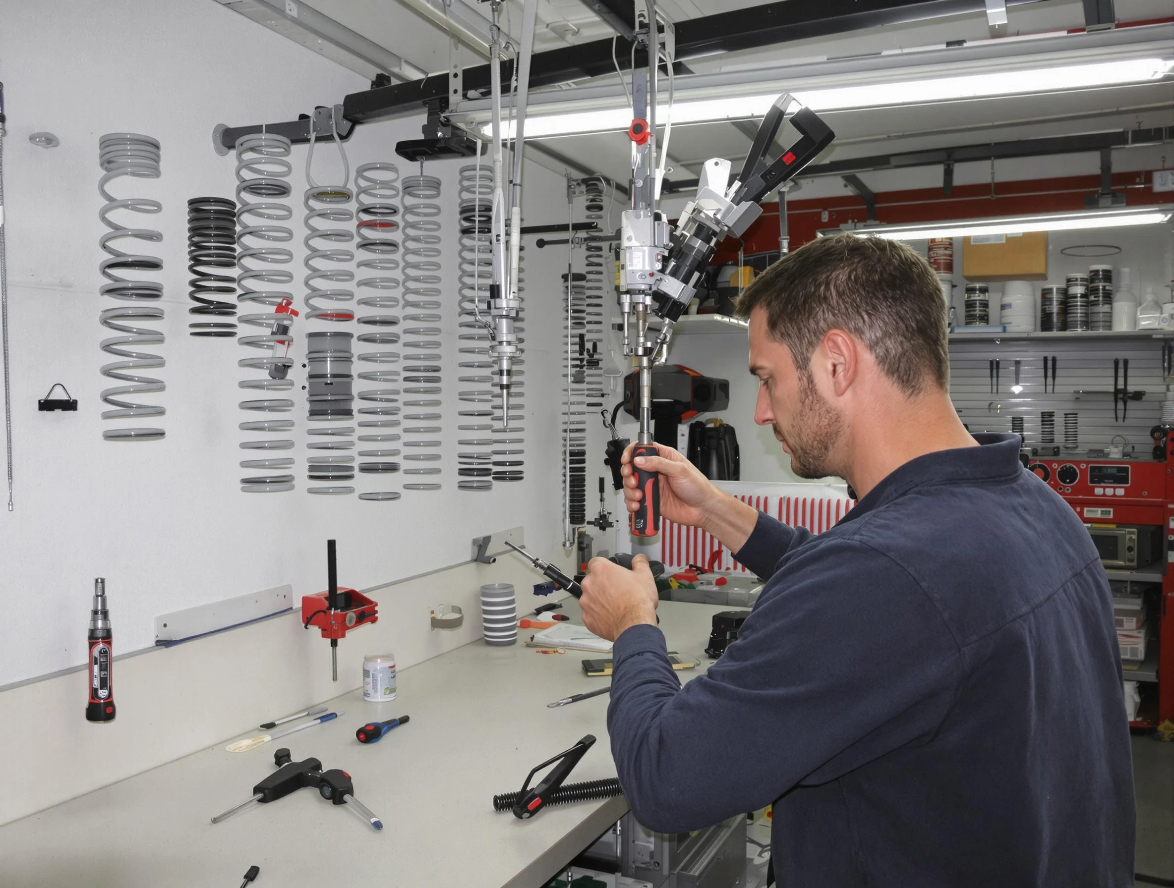 Albuquerque Garage Door Repair safety certified technician performing precision spring replacement in Albuquerque